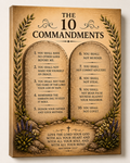 The Ten Commandments Stone Tablets Canvas Wall Art