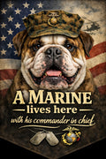 Marine Welcome Yard Flag Double Sided