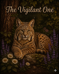 The Vigilant One" Bobcat Premium Canvas panel Art