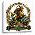 Celestial Capricorn Zodiac Canvas Wall Art – Elegant Astrology Decor