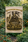 The RailsWest Railroad Museum Yard and Garden Flag