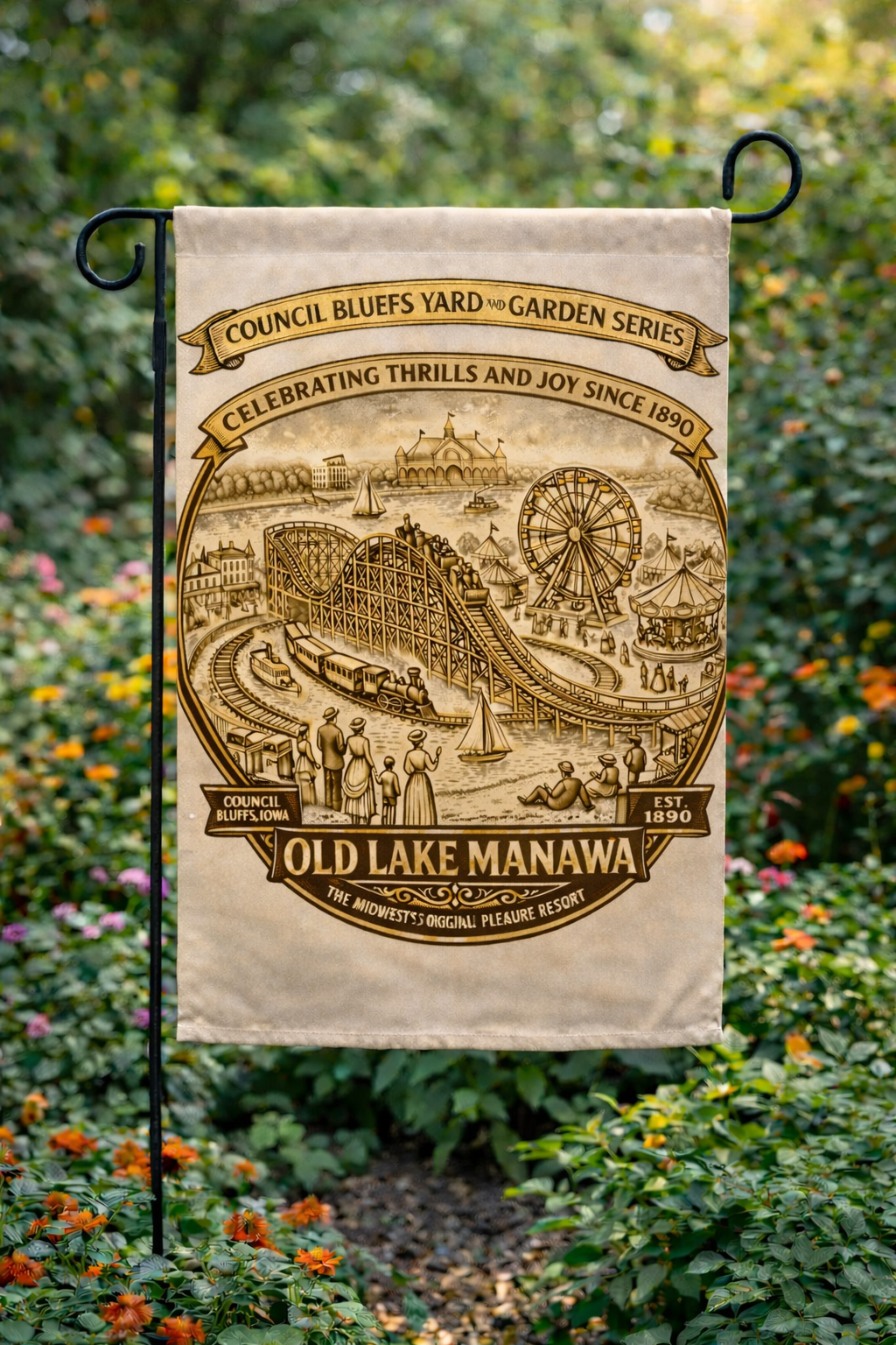 Old Lake Manawa Yard and Garden Flag