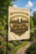 Golden Spike Connection Yard and Garden Flag