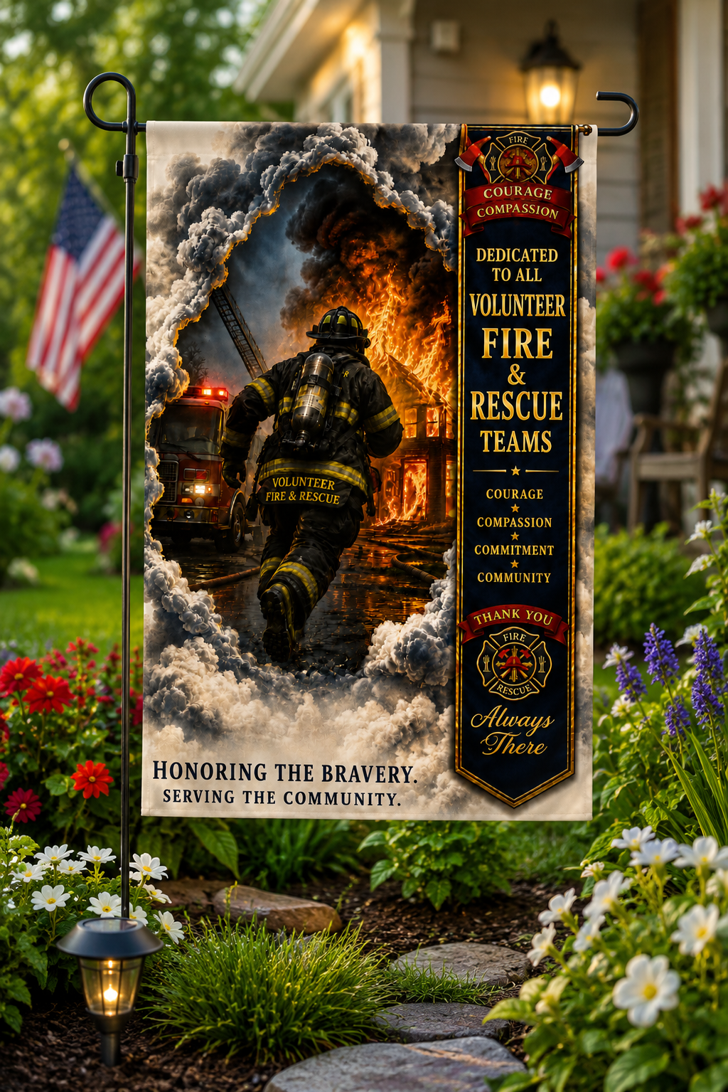 Heritage Fire Fighter Flag Generic