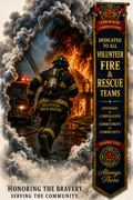 Heritage Fire Fighter Flag Generic