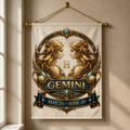 Gemini Celestial Twin Banner (May 21 – Jun 20) 12x18 inches