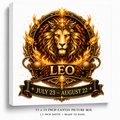 Celestial Leo Zodiac Canvas Wall Art – Elegant Astrology Decor