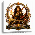 Celestial Scorpio Zodiac Canvas Wall Art – Elegant Astrology Decor