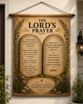 Vintage Style The Lord's Prayer Hanging Wall Art Banner
