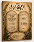 The Lord's Prayer Stone Tablets Canvas Wall Art