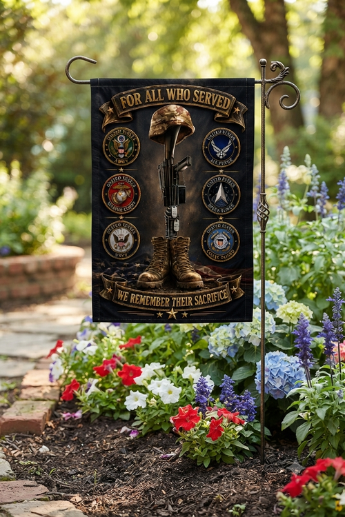 "For All Who Served" Veterans Day Commemorative Flag – Unified Service Tribute