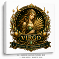 Celestial Virgo Zodiac Canvas Wall Art – Elegant Astrology Decor