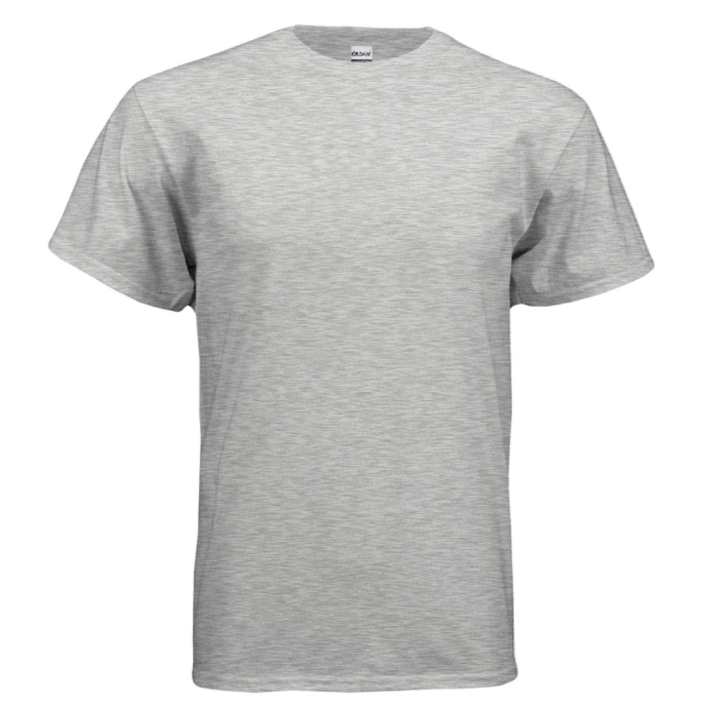 Gildan G200 gray adult ultra cotton t-shirt front view