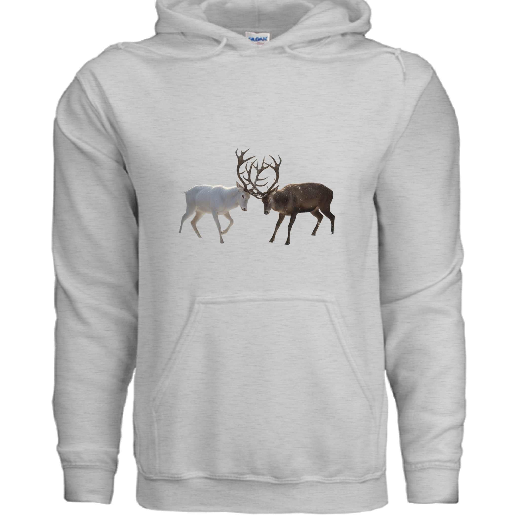 Stags T-Shirt - Red Deer & Majestic Antler Wildlife Apparel Gildan G185 Adult Heavy Blend