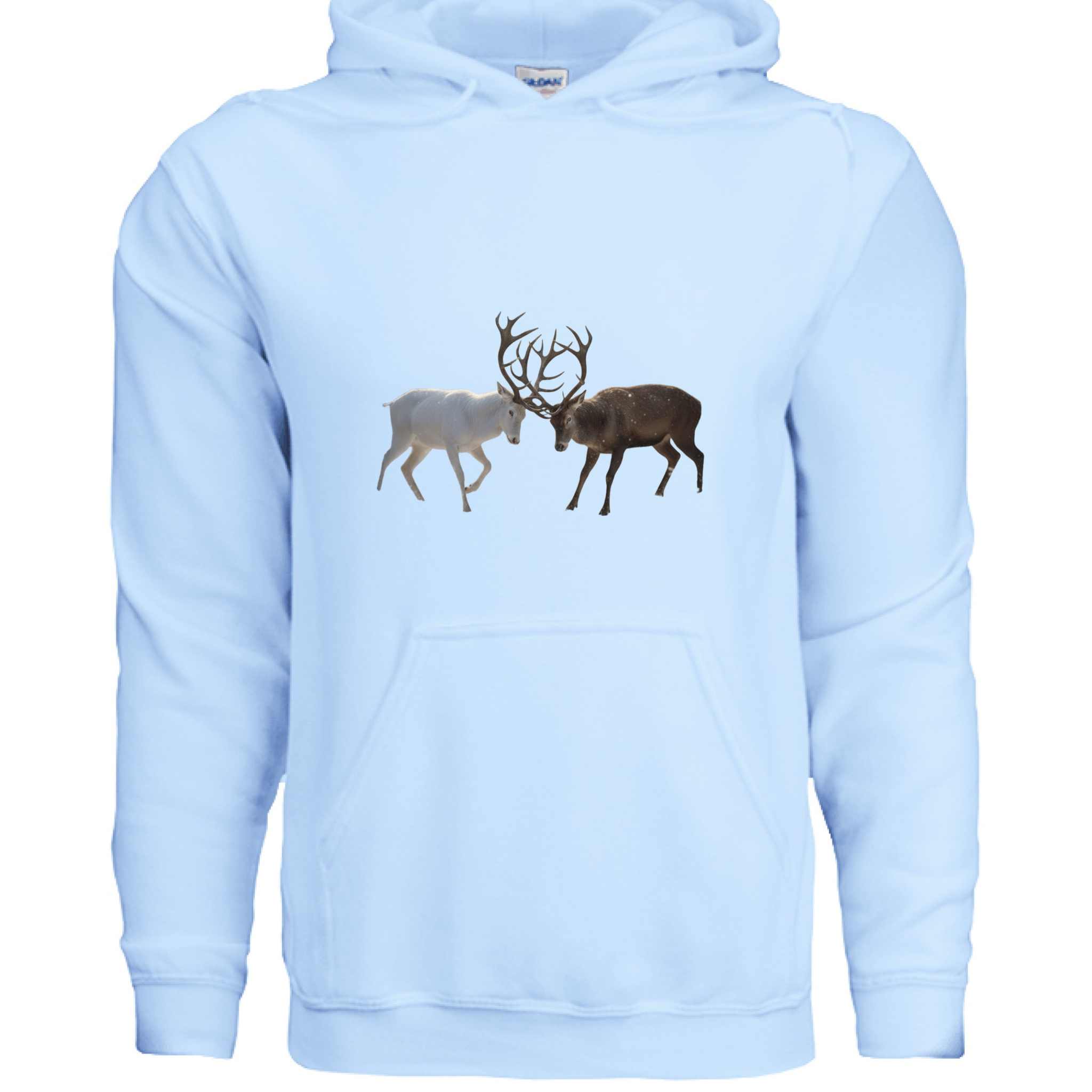 Stags T-Shirt - Red Deer & Majestic Antler Wildlife Apparel Gildan G185 Adult Heavy Blend