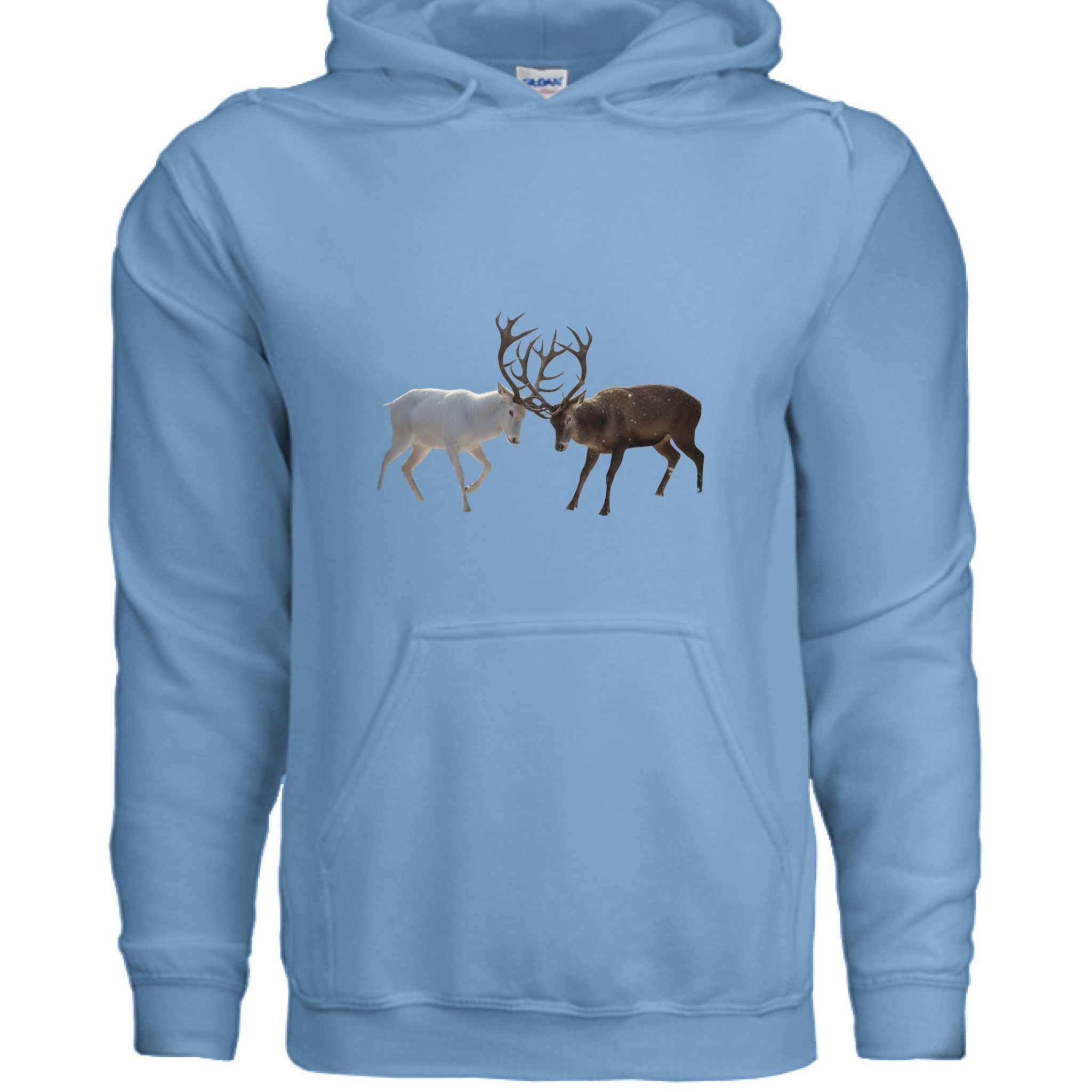 Stags T-Shirt - Red Deer & Majestic Antler Wildlife Apparel Gildan G185 Adult Heavy Blend