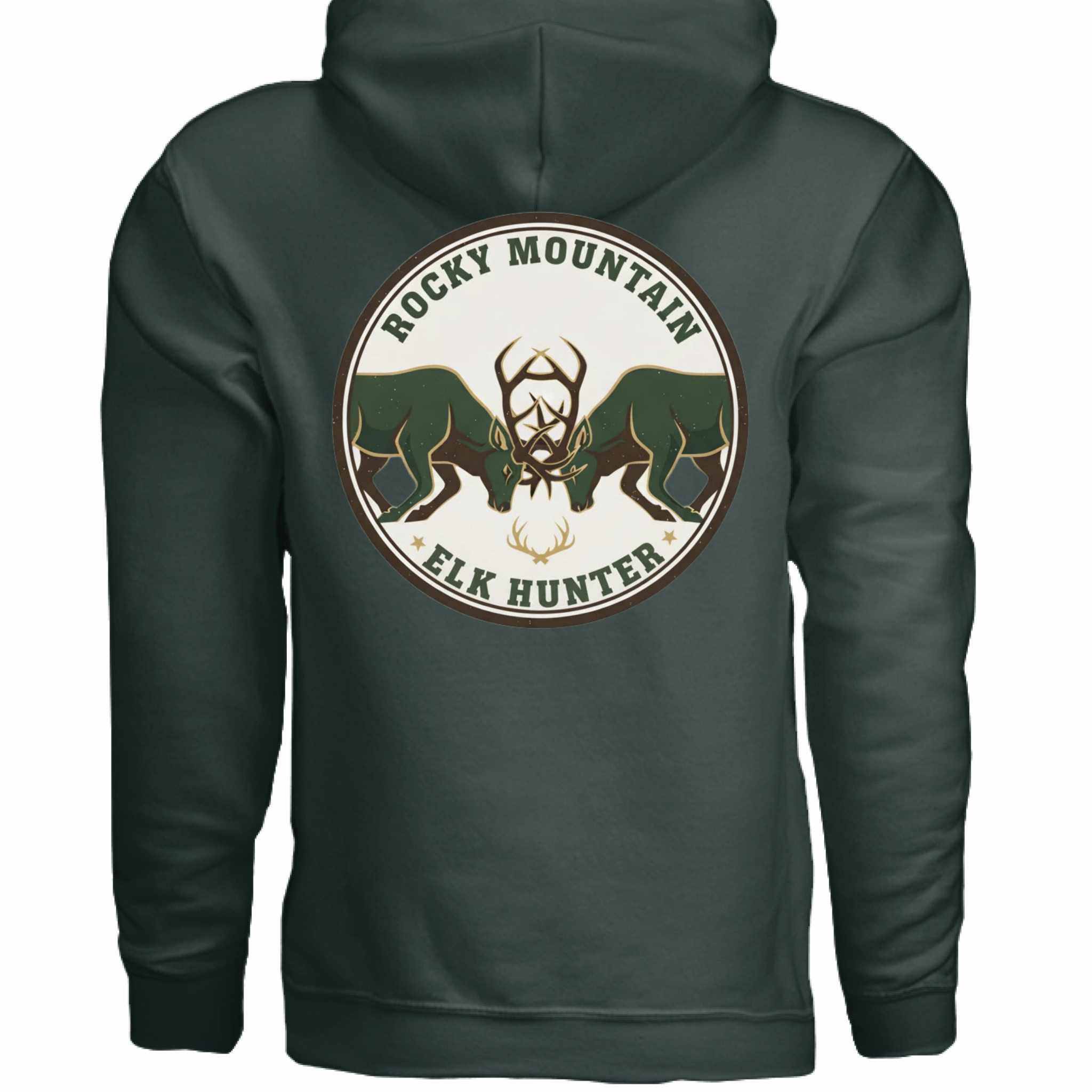 FOREST GREEN - BACK Elk Hunter LS T-Shirt