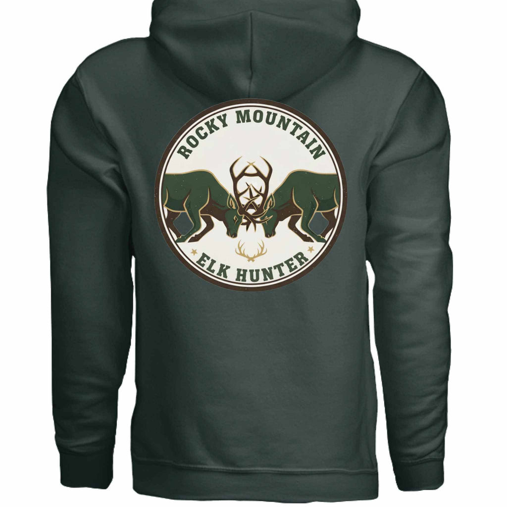 FOREST GREEN - BACK Elk Hunter LS T-Shirt