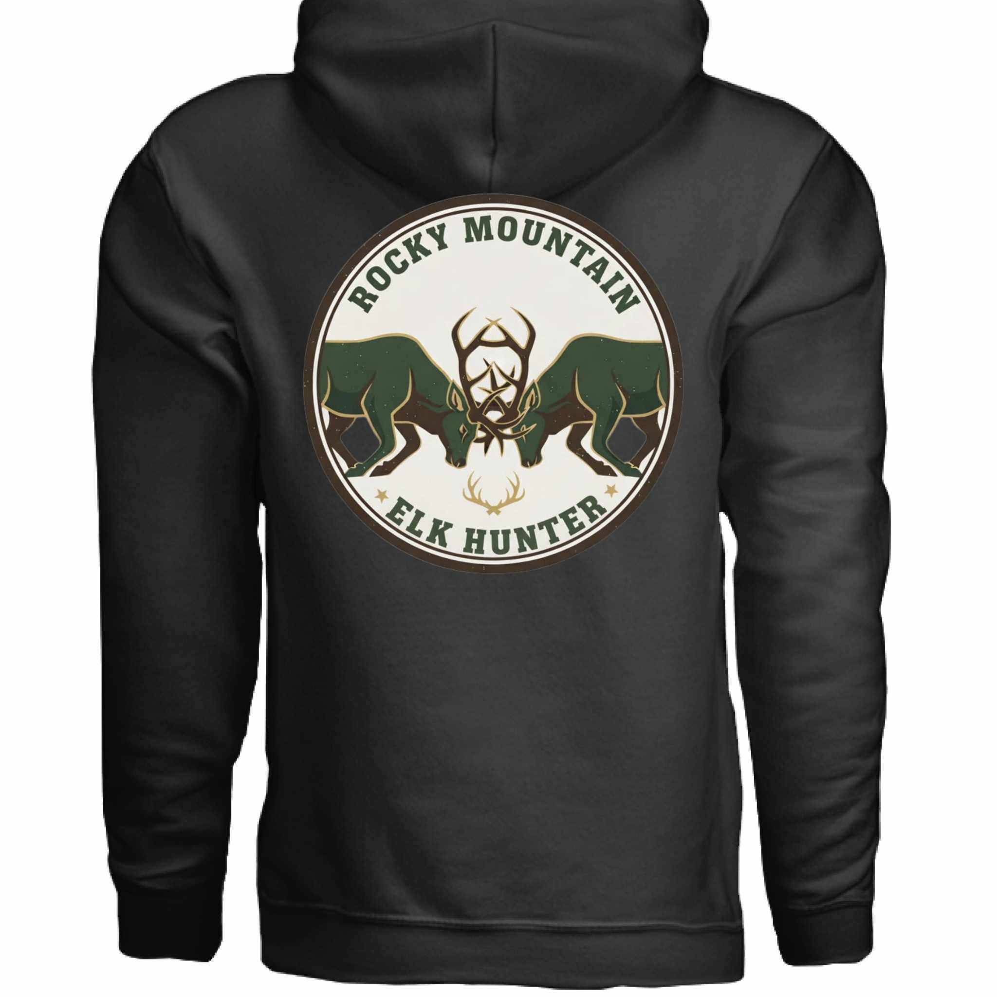 BLACK - BACK Elk Hunter LS T-Shirt