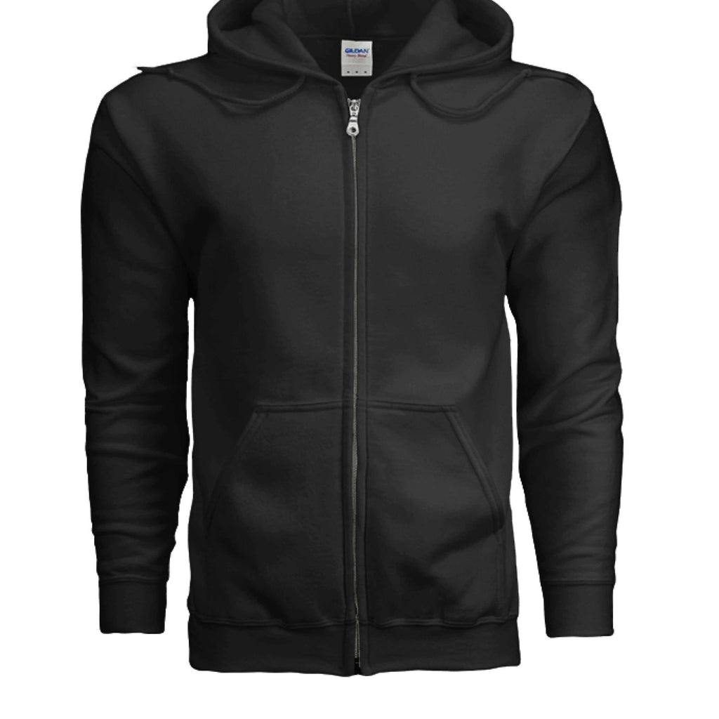 BLACK - FRONT Gildan G186 Adult Heavy Blend