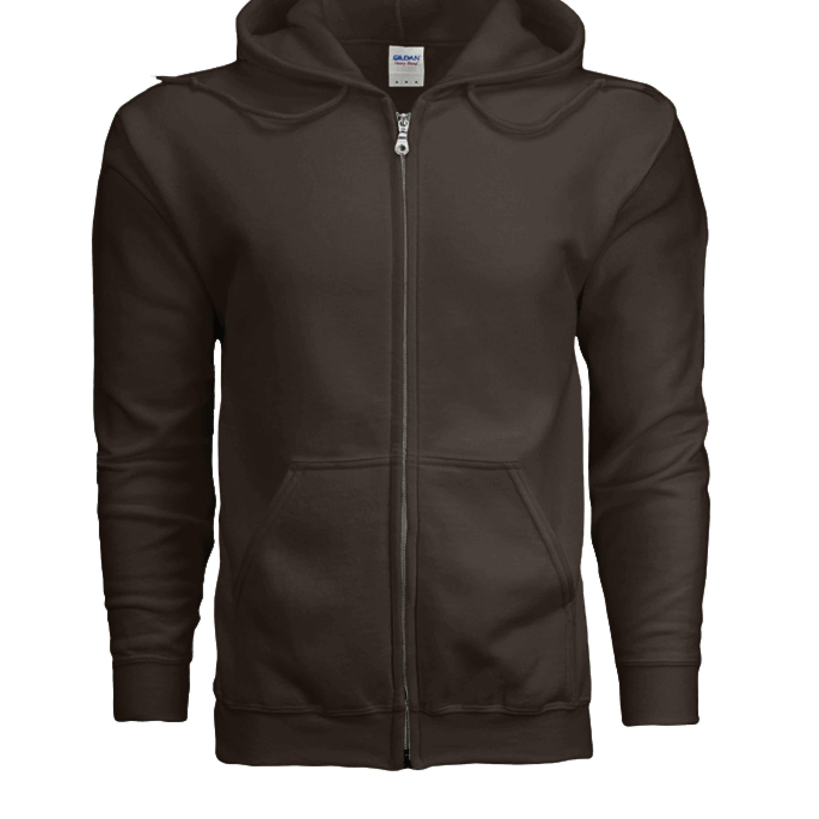 DARK CHOCOLATE - FRONT Gildan G186 Adult Heavy Blend