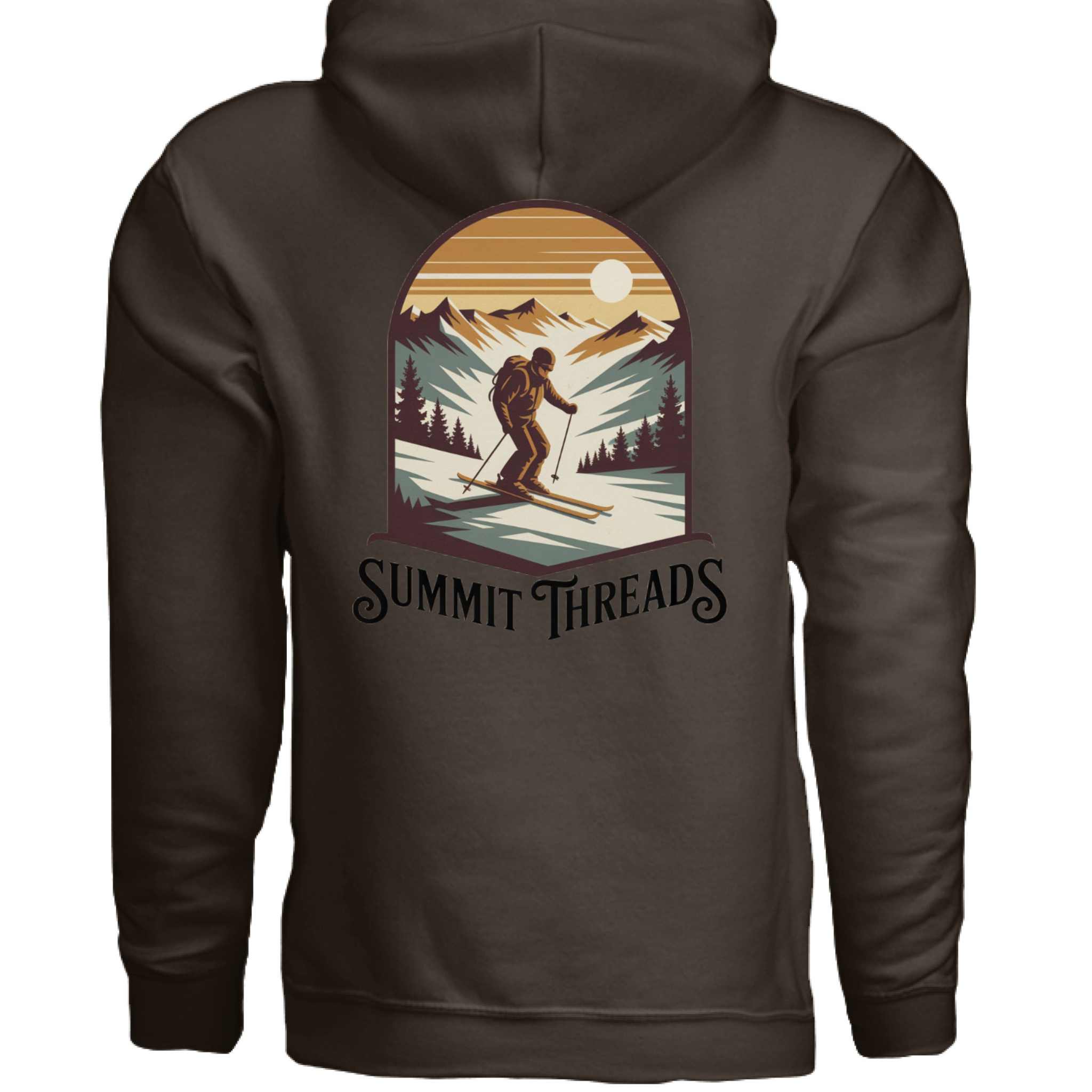 DARK CHOCOLATE - BACK Gildan G185 Hood