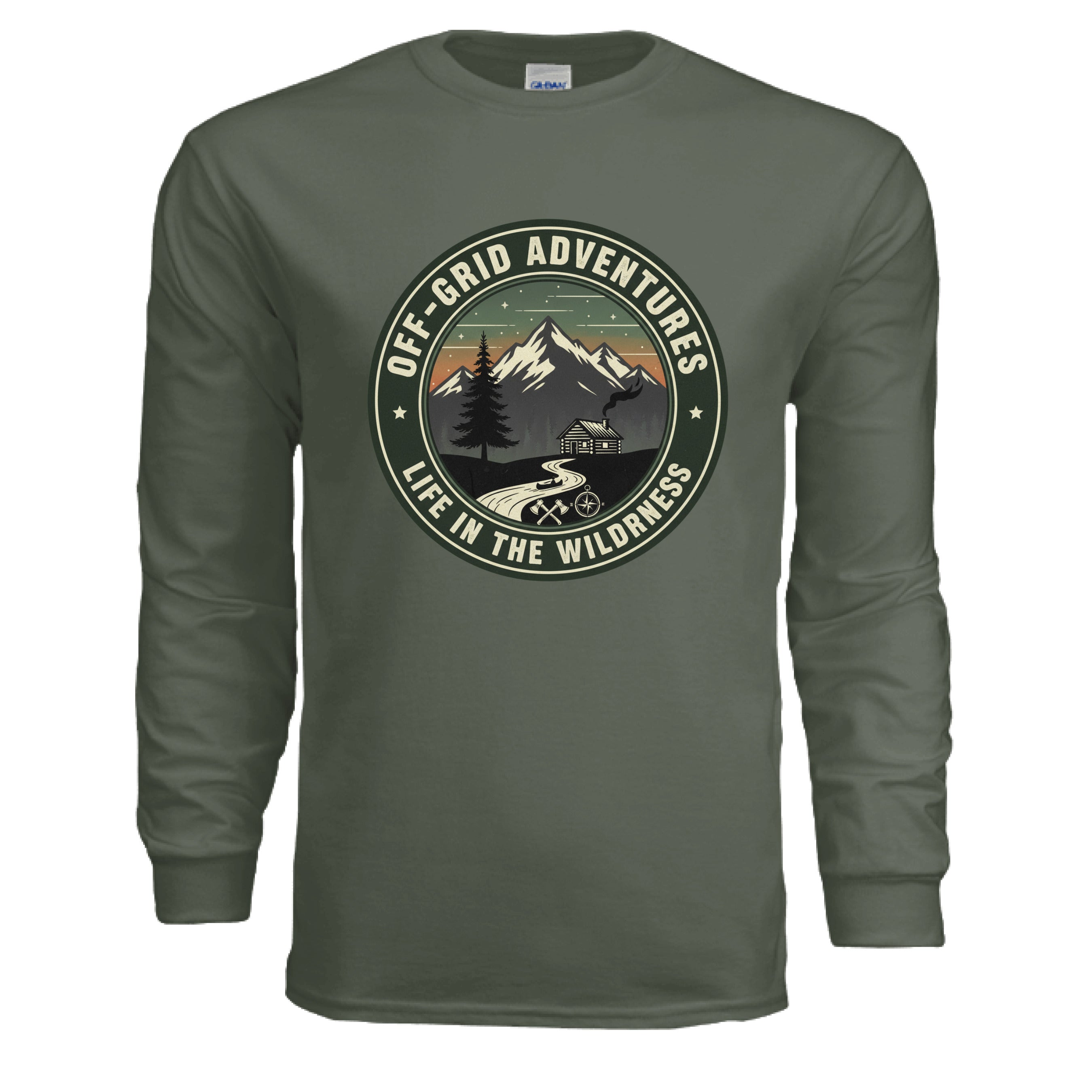 MILITARY GREEN - FRONT Gildan G240 Adult Ultra Cotton