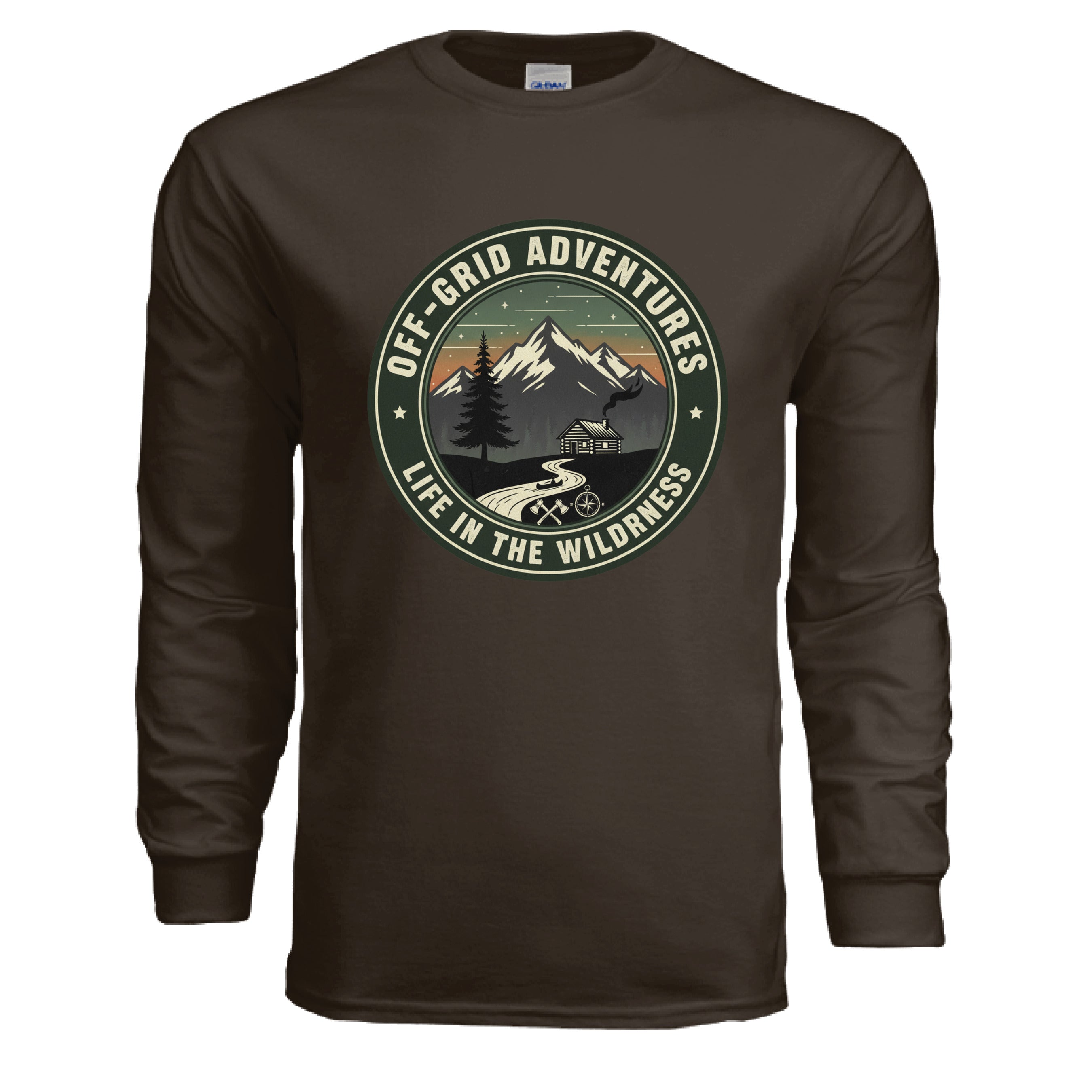 DARK CHOCOLATE - FRONT Gildan G240 Adult Ultra Cotton