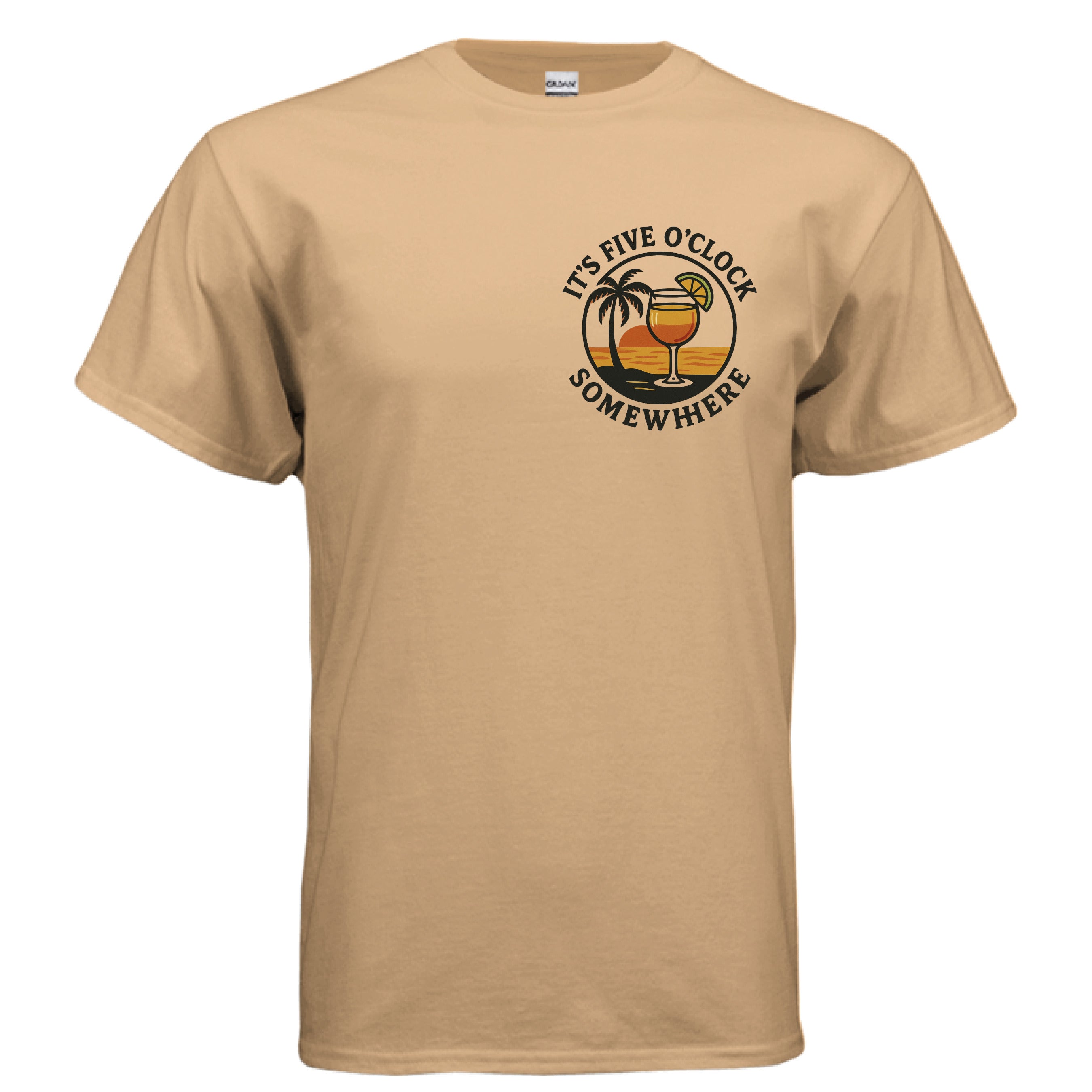 OLD GOLD - FRONT Gildan G500 Adult 5.3 oz. T-Shirt