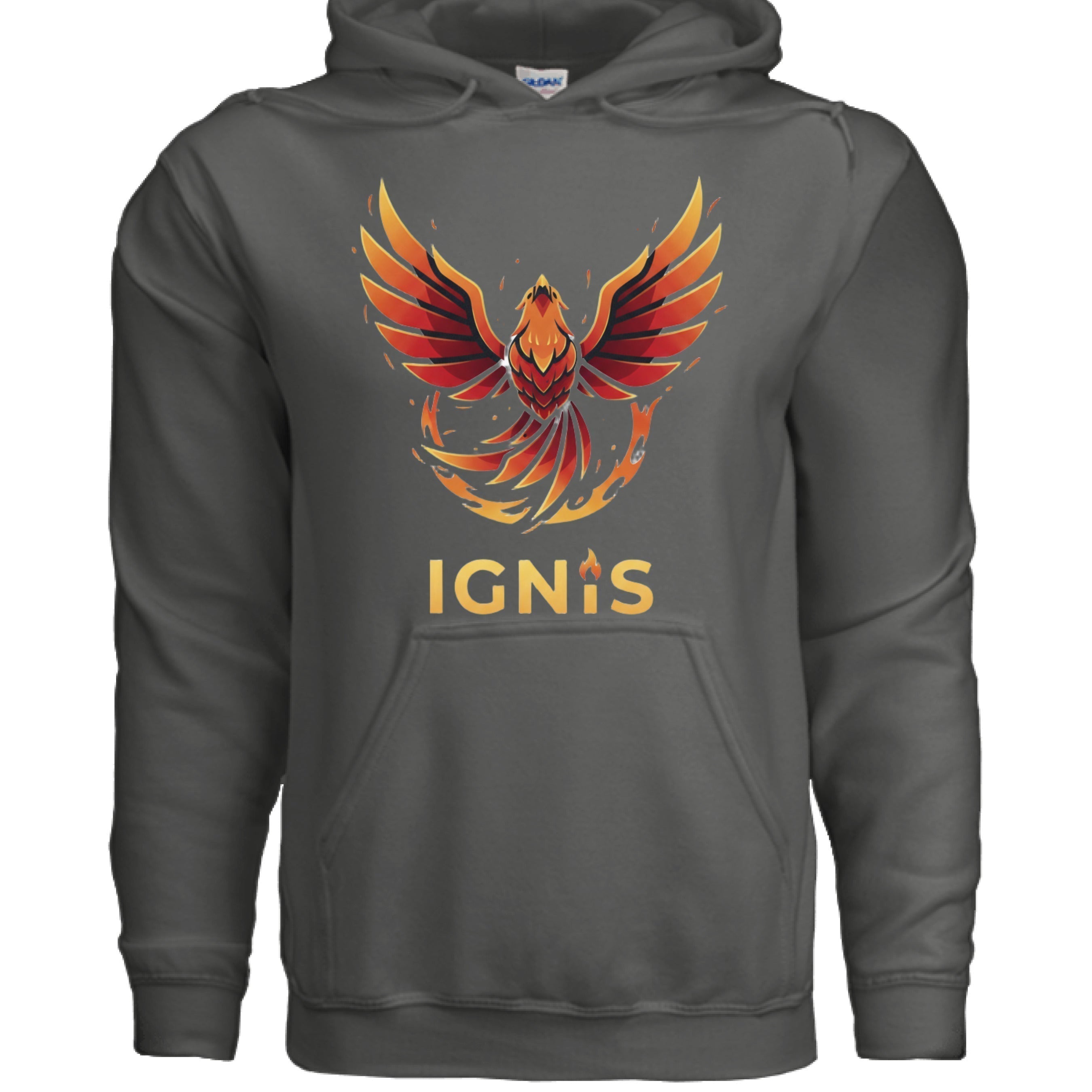 CHARCOAL - FRONT Gildan G185 Adult Heavy Blend