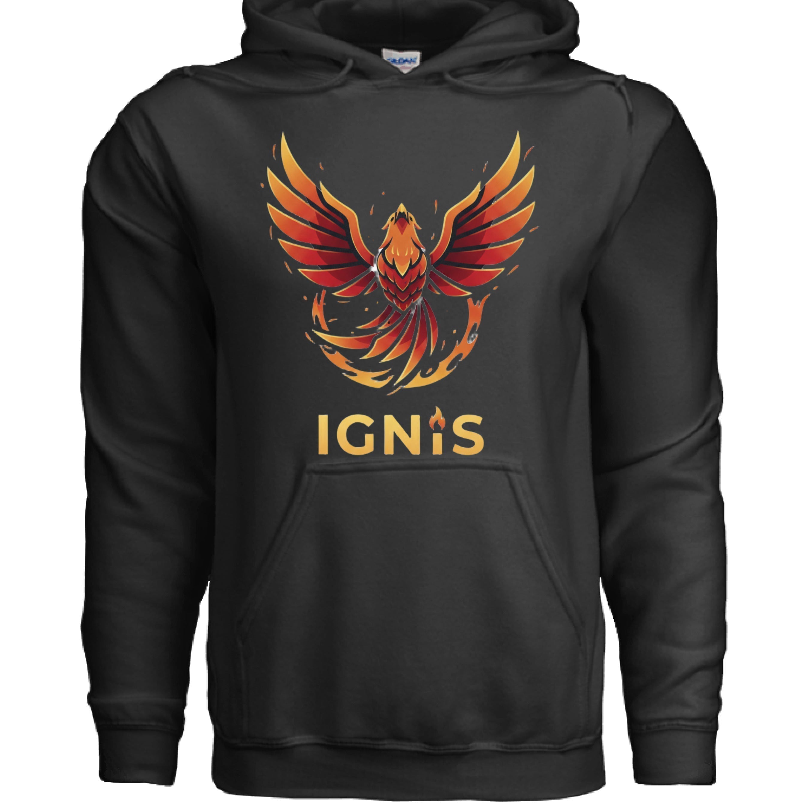 BLACK - FRONT Gildan G185 Adult Heavy Blend