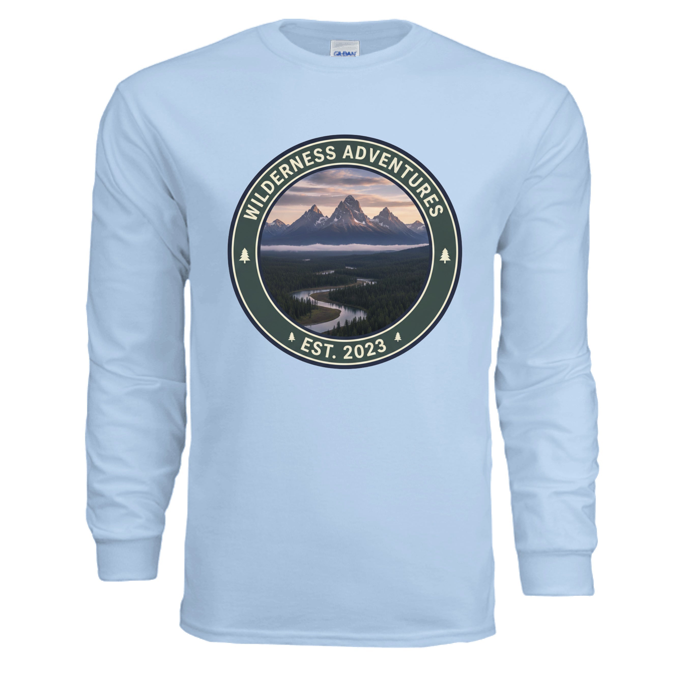 LIGHT BLUE - FRONT Gildan G240 Adult Ultra Cotton