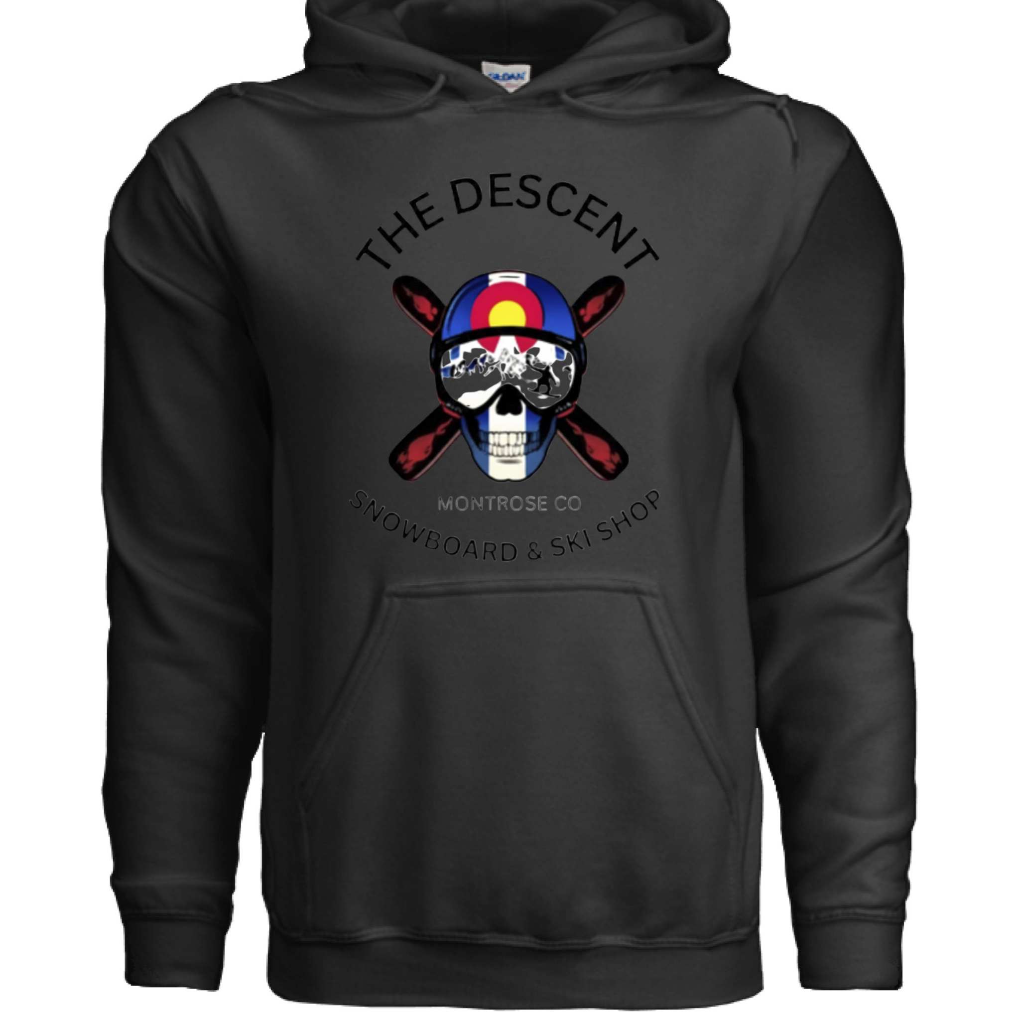 BLACK - FRONT The Descent Hoodie