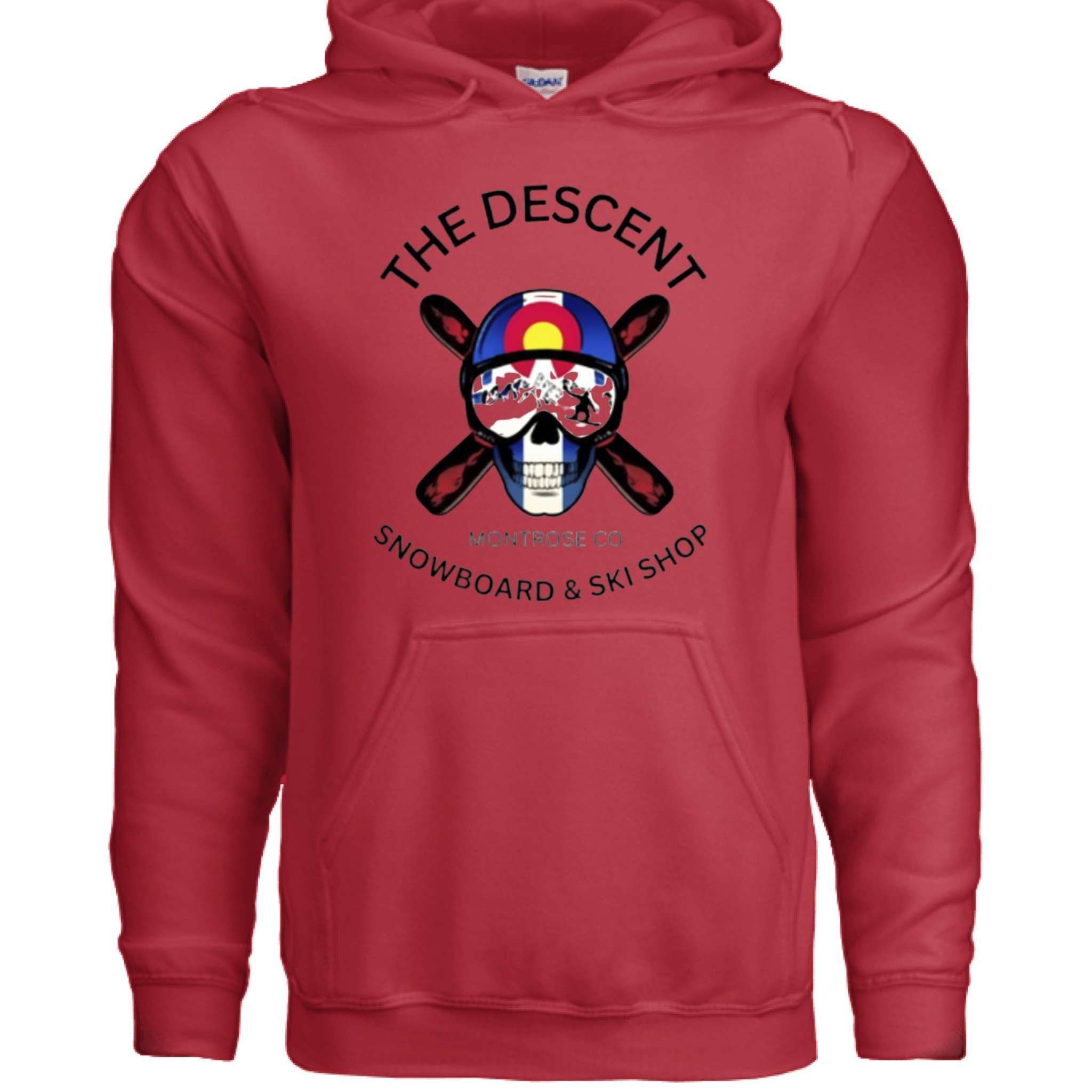 RED - FRONT The Descent Hoodie