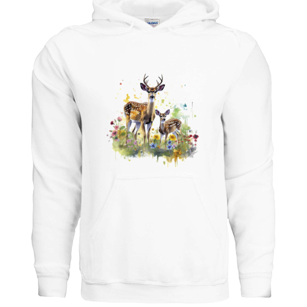 WHITE - FRONT Gildan G185 Adult Heavy Blend