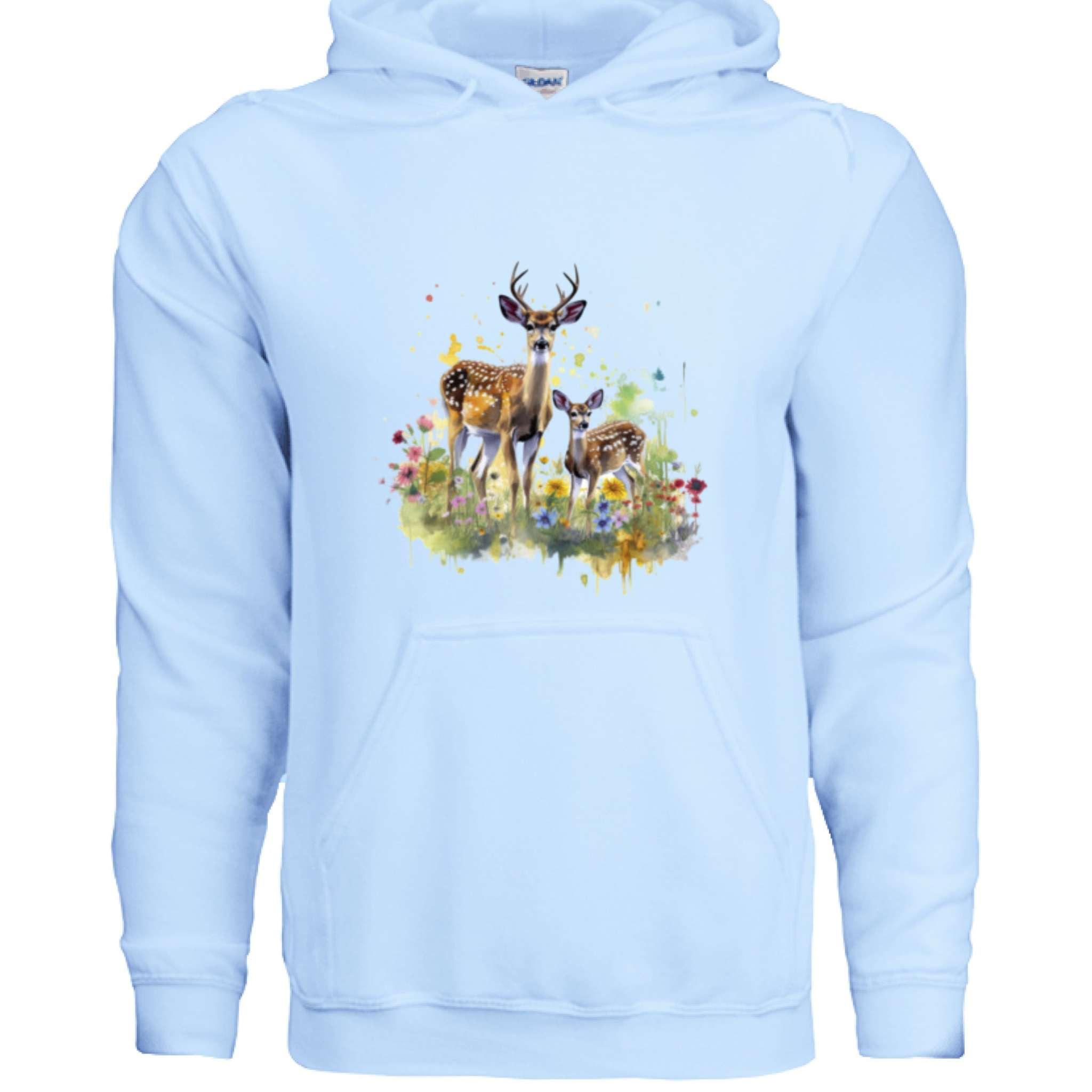 LIGHT BLUE - FRONT Gildan G185 Adult Heavy Blend