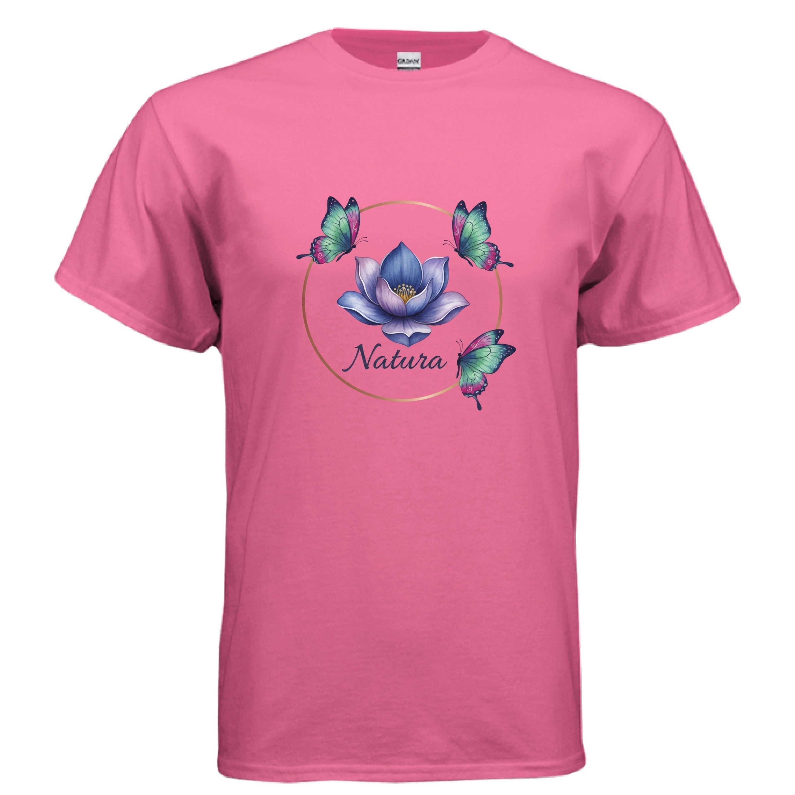 SAFETY PINK - FRONT Butterflies T-shirt