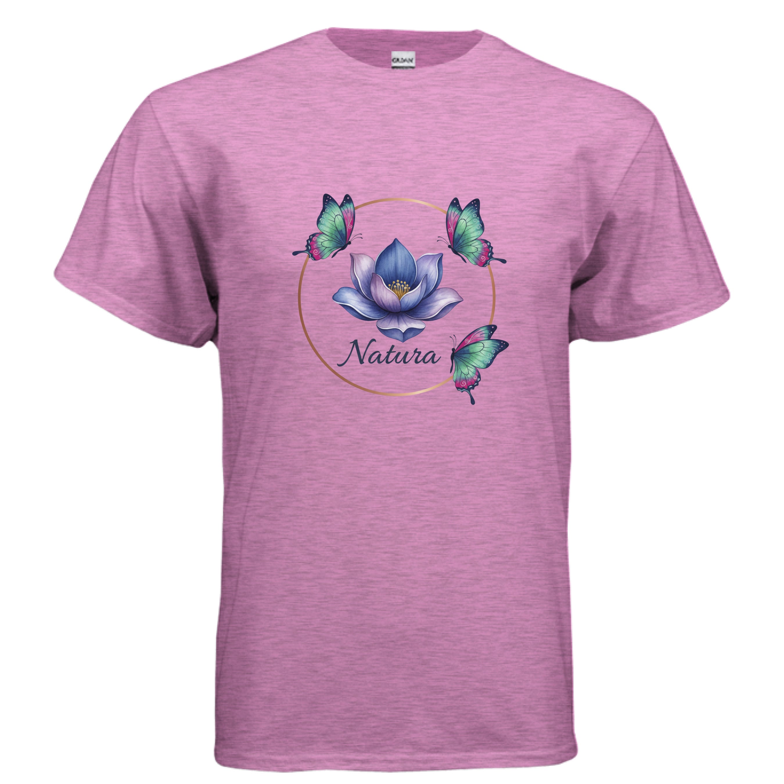 HEATHER RADIANT ORCHID - FRONT Butterflies T-shirt