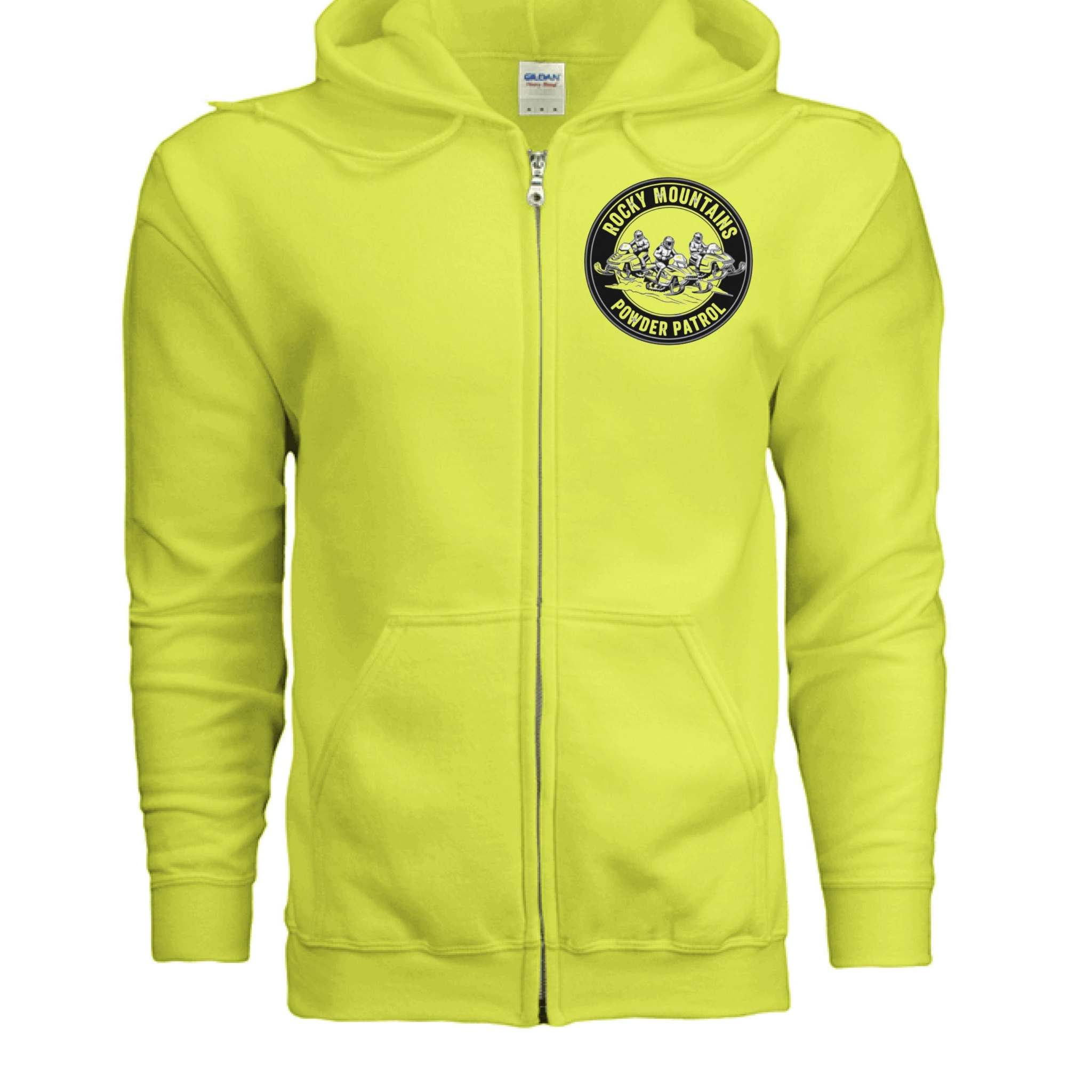 SAFETY GREEN - FRONT Gildan G186 Adult Heavy Blend