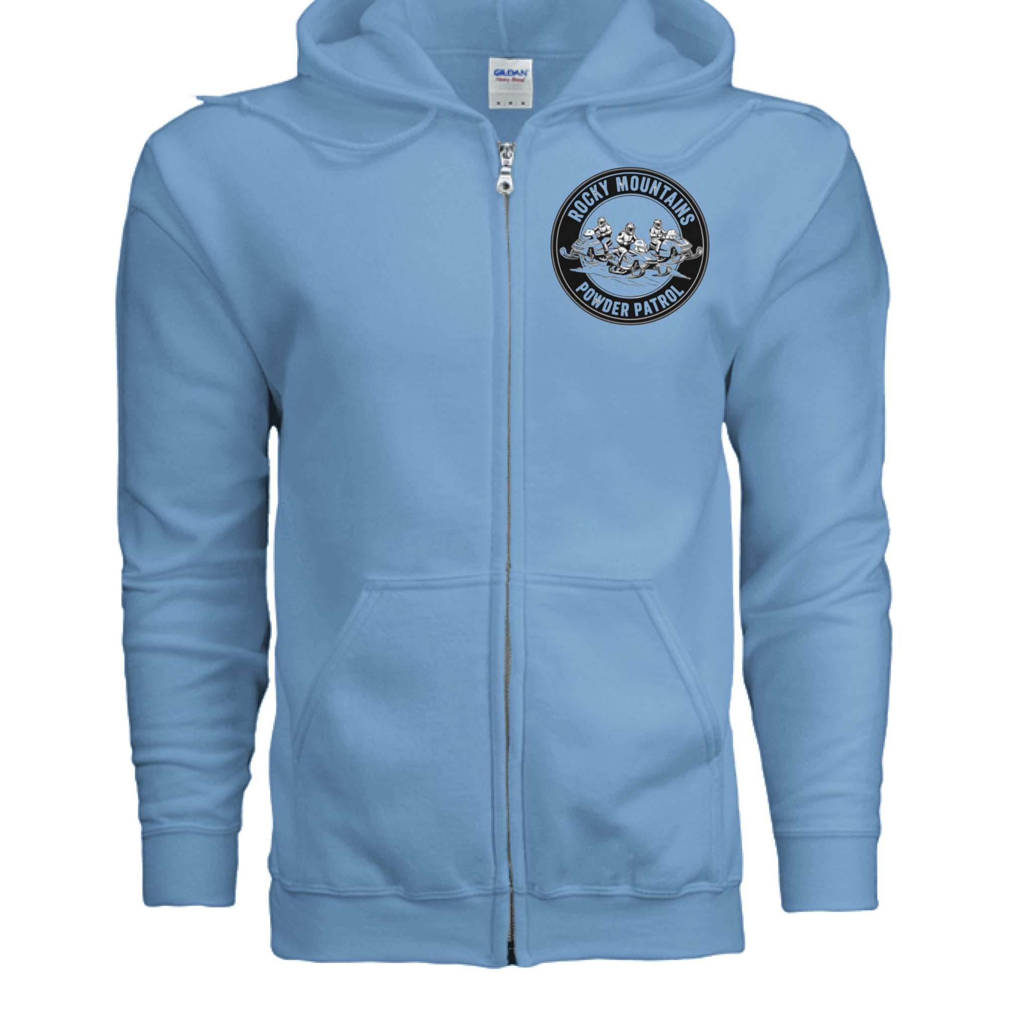 CAROLINA BLUE - FRONT Gildan G186 Adult Heavy Blend