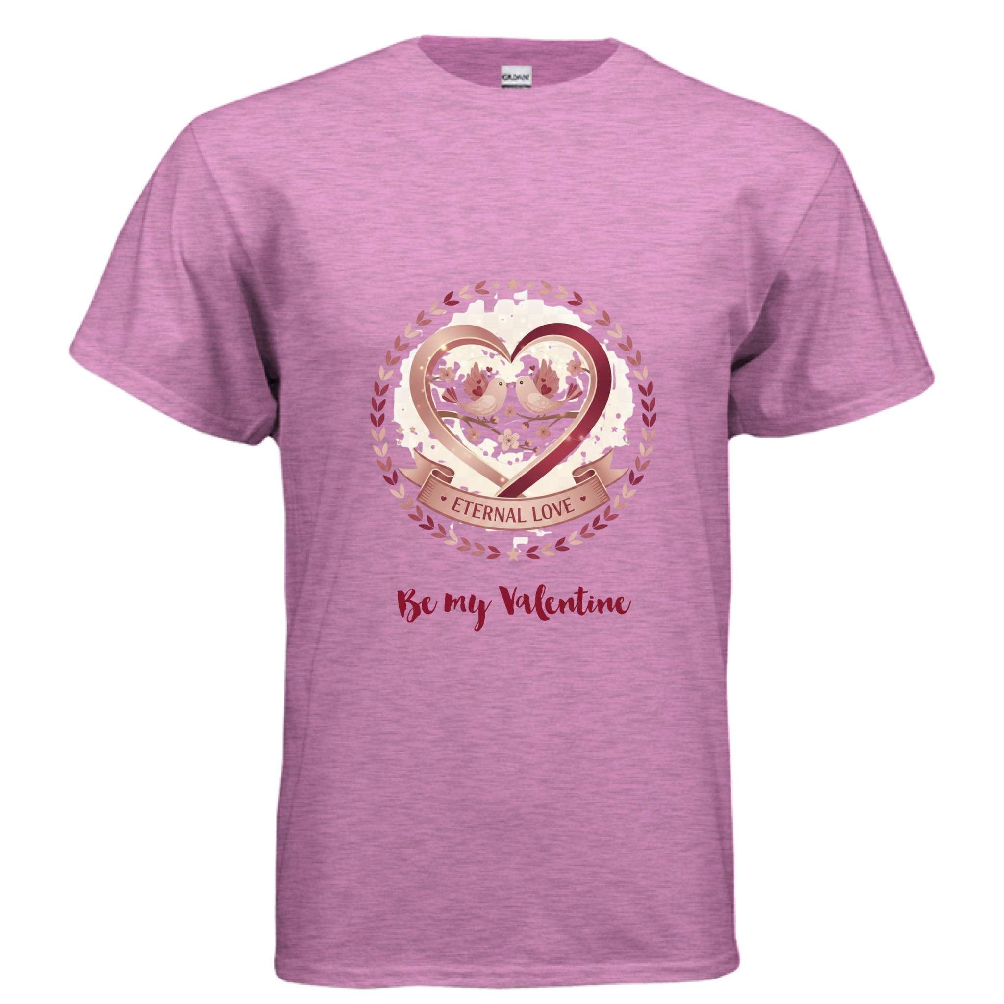 HEATHER RADIANT ORCHID - FRONT Gildan G500 Adult